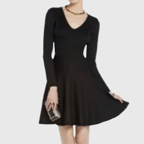 anaya mini dress black Anaya Knitted Diamond Mini Dress main image 0